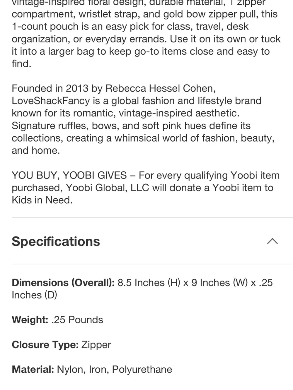 LoveShackFancy description photos